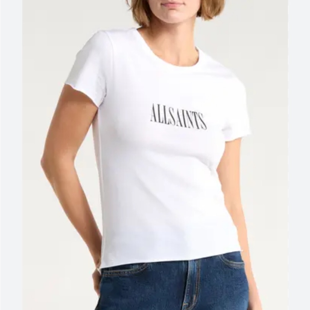 All saints bela graphic logo tshirt NEW